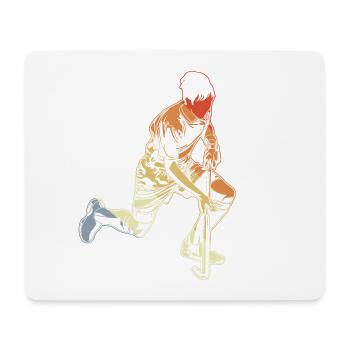 Feldhockeyspieler Junge - Mousepad (Querformat) - Weiß - Vorne