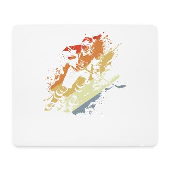 Eishockeyspieler Vintage - Mousepad (Querformat) - Weiß - Vorne