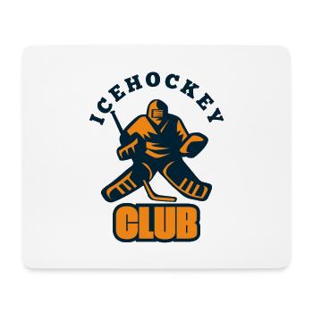 Logo du club de hockey sur glace imprimé - Tapis de souris (format paysage) - blanc - Devant