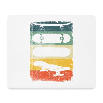 Skateboard Retro - Mousepad (Querformat) - Weiß - Vorne