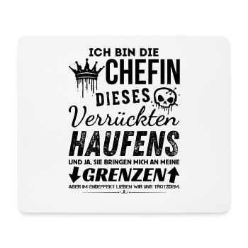 Chefin dieses Verrückten Haufens Chefin Geschenke - Mousepad (Querformat) - Weiß - Vorne