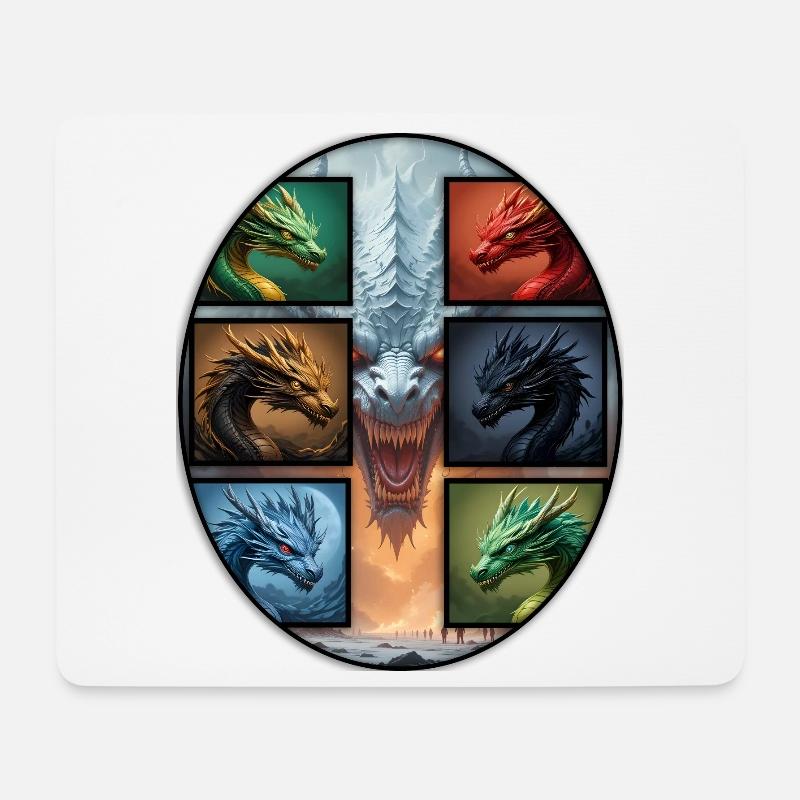 WING OF FIRES LEGENDS FATHOM DARKSTALKER CLEARSIGH - Mousepad (Querformat) - Weiß