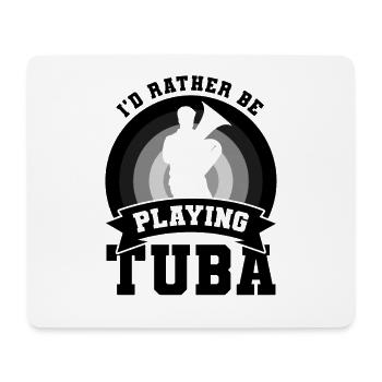 Tuba Player Wit - Mouse Pad (horizontal) - white - Front