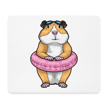 Natation de hamsters dans l’anneau d’été - Tapis de souris (format paysage) - blanc - Devant