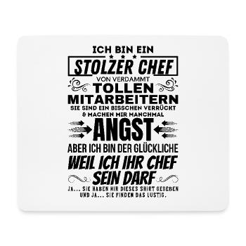 EIN STOLZER CHEF VON VERDAMMT TOLLEN MITARBEITERN - Mousepad (Querformat) - Weiß - Vorne