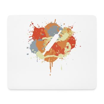 Rolling pin sketch - Mouse Pad (horizontal) - white - Front