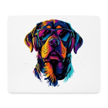Les chiens Rottweiler aiment les fiers amateurs de rottweiler - Tapis de souris (format paysage) - blanc - Devant