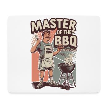Retro BBQ Master Lustiger Grill König - Mousepad (Querformat) - Weiß - Vorne