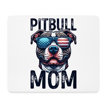 Pitbull Mom Patriotic Lustiges 4th of July - Mousepad (Querformat) - Weiß - Vorne