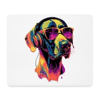 Deutsche Dogge Hatzrüde Saupacker Große Doggen - Mousepad (Querformat) - Weiß - Vorne