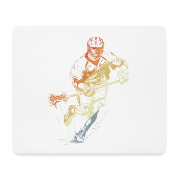 Vintage Lacrosse Player - Mouse Pad (horizontal) - white - Front