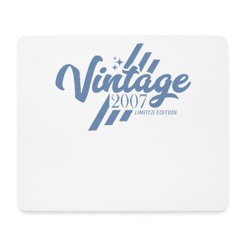 Anniversaire Vintage Vintage Rétro 2007 - Tapis de souris (format paysage) - blanc - Devant