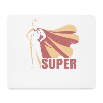 Infirmière – Infirmière super-héroïne - Tapis de souris (format paysage) - blanc - Devant