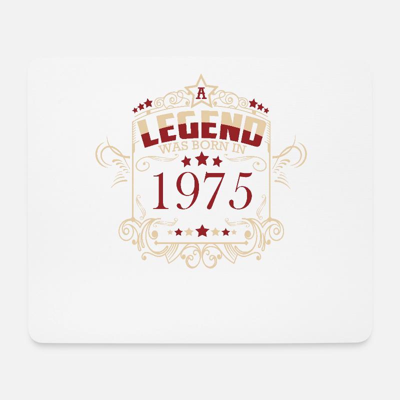 Geburtstag Legende 1975 Vintage Stil - Mousepad (Querformat) - Weiß