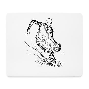Basketballspieler - Mousepad (Querformat) - Weiß - Vorne