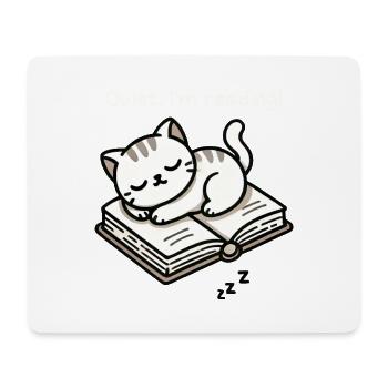 Silent Moments with Books - Mouse Pad (horizontal) - white - Front