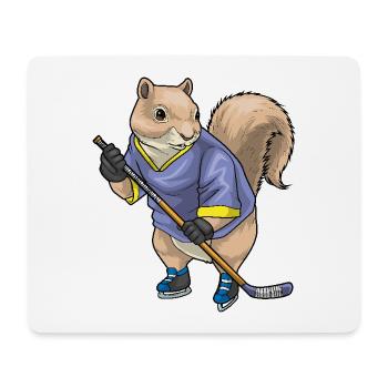 Bâton de hockey sur glace Squirrel - Tapis de souris (format paysage) - blanc - Devant
