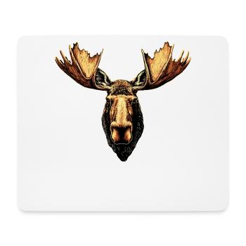 Moose Mosses Bull Elk Antlers Deer Wild Moose - Mouse Pad (horizontal) - white - Front