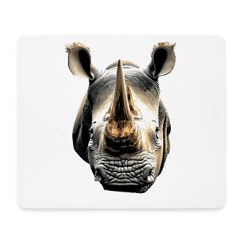 Nashorn Rhinozeros Afrika Safari Nashörner Rhino - Mousepad (Querformat) - Weiß - Vorne