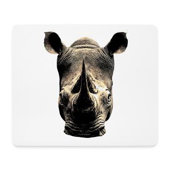Nashorn Rhinozeros Afrika Safari Nashörner Rhino - Mousepad (Querformat) - Weiß - Vorne