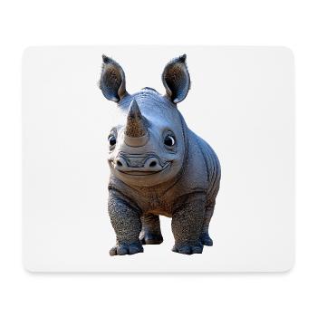 Nashorn Rhinozeros Afrika Safari Nashörner Rhino - Mousepad (Querformat) - Weiß - Vorne
