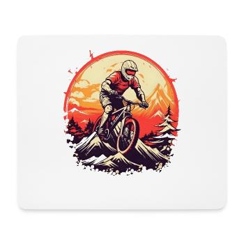 VTT Vintage - Tapis de souris (format paysage) - blanc - Devant