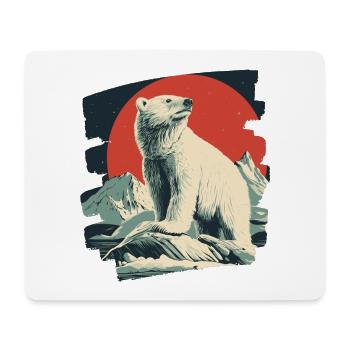 Eisiger Bär - Mousepad (Querformat) - Weiß - Vorne