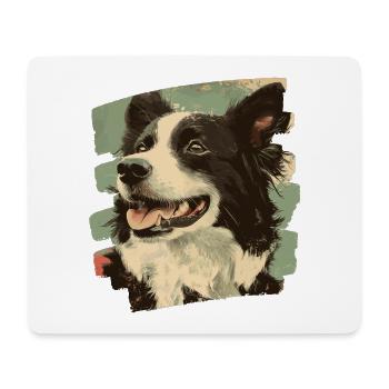 Border Collie - Mouse Pad (horizontal) - white - Front