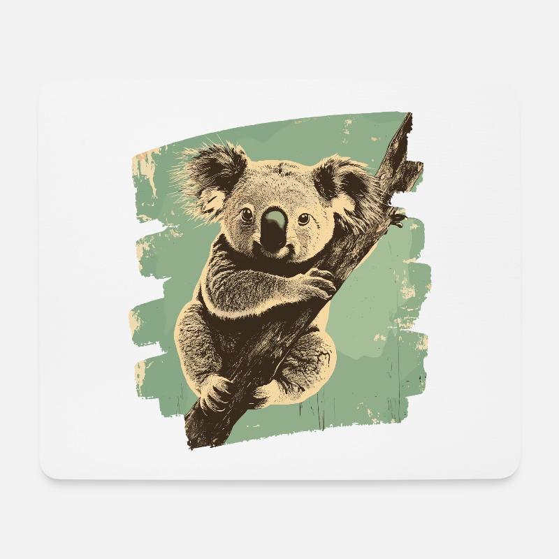 Koala - Mousepad (Querformat) - Weiß