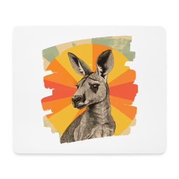 Kangaroo Retro - Mouse Pad (horizontal) - white - Front