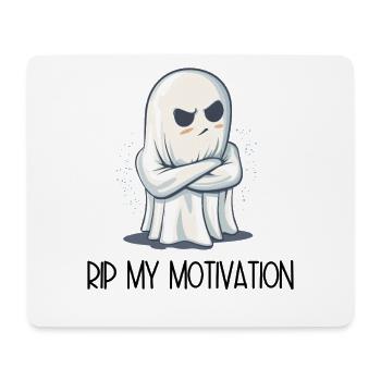 Eingeschnappter Geist – RIP MY MOTIVATION - Mousepad (Querformat) - Weiß - Vorne
