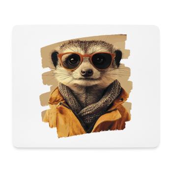 Erdmännchen - Mousepad (Querformat) - Weiß - Vorne