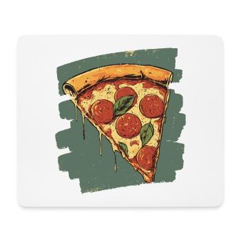 Pizza Retro - Mousepad (Querformat) - Weiß - Vorne