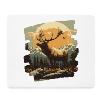 Moose Retro - Mouse Pad (horizontal) - white - Front