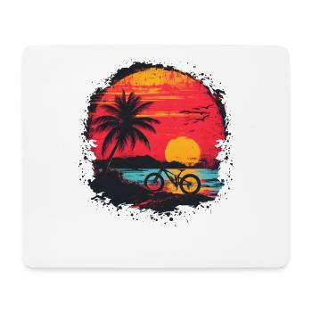 VTT des années 90 - Tapis de souris (format paysage) - blanc - Devant
