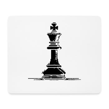 Schachfigur Pixel Grafik - Mousepad (Querformat) - Weiß - Vorne