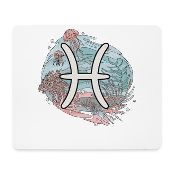 Fische Sternzeichen - Unterwasser Astrologie - Mousepad (Querformat) - Weiß - Vorne