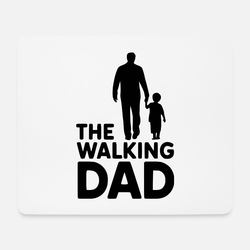 The walking Dad - Mousepad (Querformat) - Weiß