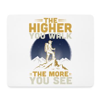 Design pour les randonneurs, les alpinistes, les amoureux de la nature - Tapis de souris (format paysage) - blanc - Devant