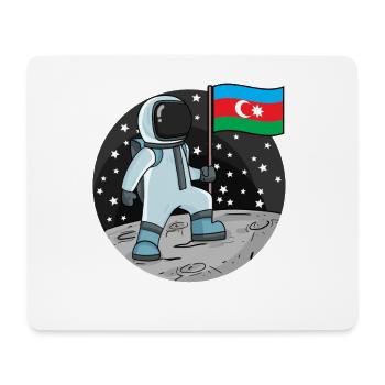 Astronaut Fahne Aserbaidschan - Mousepad (Querformat) - Weiß - Vorne