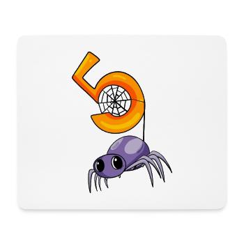 5. Geburtstag Motiv Spinne - 5 jahre - Mousepad (Querformat) - Weiß - Vorne