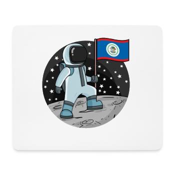 Astronaut Fahne Belize - Mousepad (Querformat) - Weiß - Vorne