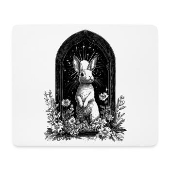 Boho Hase Bohemian Hasenmotiv Frühling Cottagecore - Mousepad (Querformat) - Weiß - Vorne