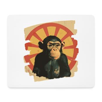 Singe - Tapis de souris (format paysage) - blanc - Devant