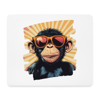 Singe - Tapis de souris (format paysage) - blanc - Devant