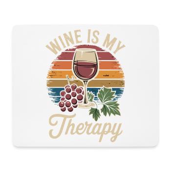 Le vin est ma tenue de verre à vin thérapeutique pour - Tapis de souris (format paysage) - blanc - Devant