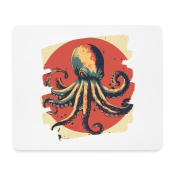 Kraken Oktopus - Mousepad (Querformat) - Weiß - Vorne
