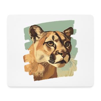 Lion de montagne Rétro - Tapis de souris (format paysage) - blanc - Devant