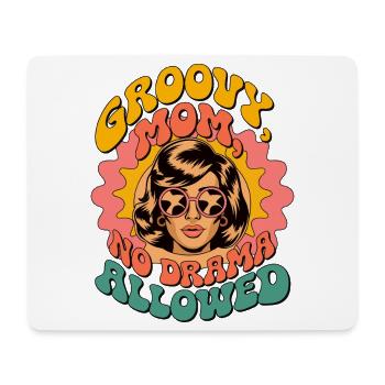 Chemise Groovy Mom | Design rétro sans drame - Tapis de souris (format paysage) - blanc - Devant