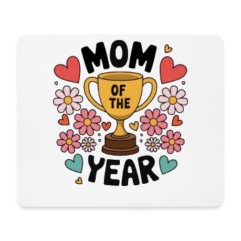 Maman de l’année | Mignon Trophée Design Fête des Mères - Tapis de souris (format paysage) - blanc - Devant